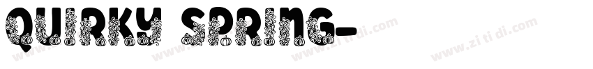 QUIRKY SPRING字体转换